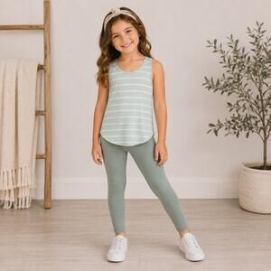 Ivivva Green Stripe Athletic Tank Top 12
